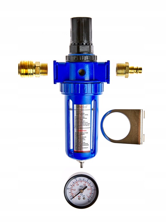 REDUKTOR CIŚNIENIA FILTR POWIETRZA ODWADNIACZ REGULATOR 1/2 10BAR KOMPRESOR