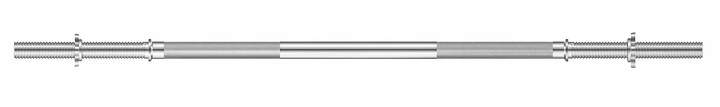Gryf prosty 120cm 30mm gwintowany stalowy chromowany pełny sztanga +zaciski