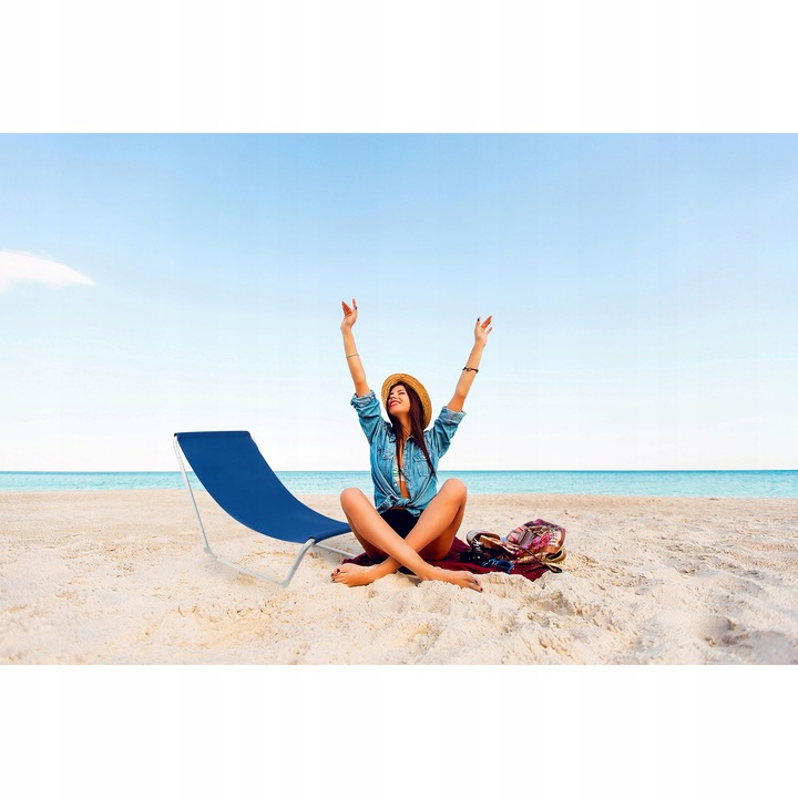Leżak stal niebieski Malatec