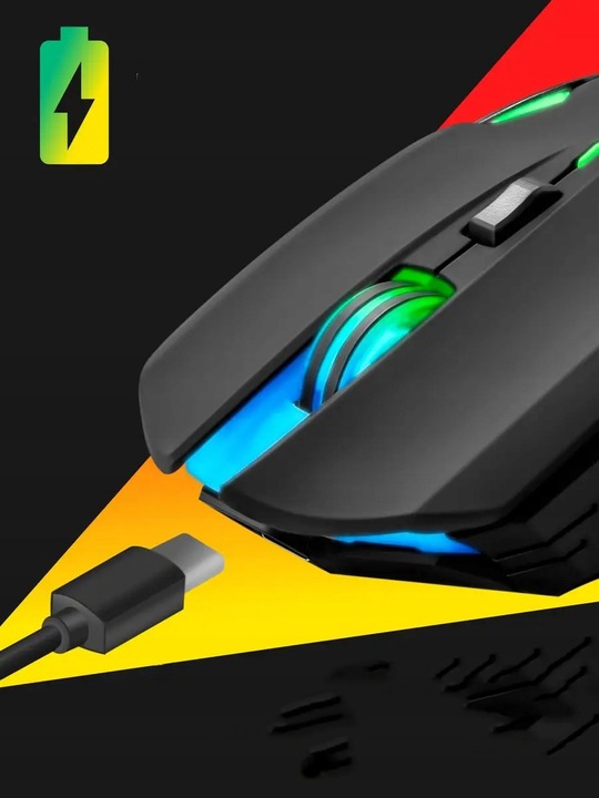 Myszka Gamingowa Bezprzewodowa Mysz Graczy Wyciszony Klik Defender Katana