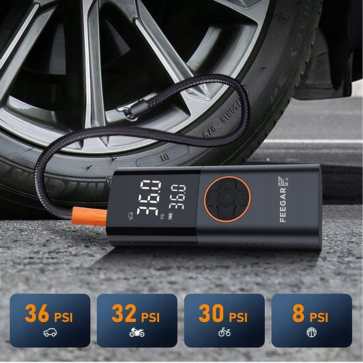 KOMPRESOR SAMOCHODOWY Feegar Pompka Sprężarka 12V