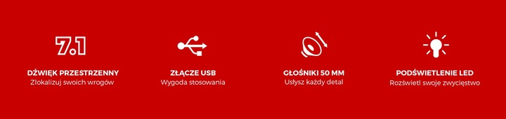 Słuchawki 7.1 GENESIS Neon 764 RGB z Mikrofonem PC/PS4/PS5/Android Czarne