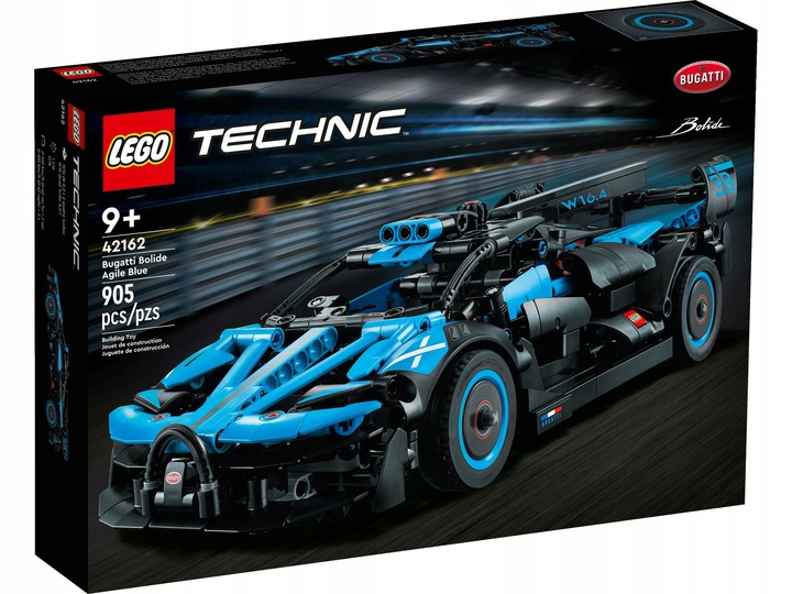 LEGO Technic Model Samochód Wyścigowy Auto Bugatti Bolide Agile Blue 42162