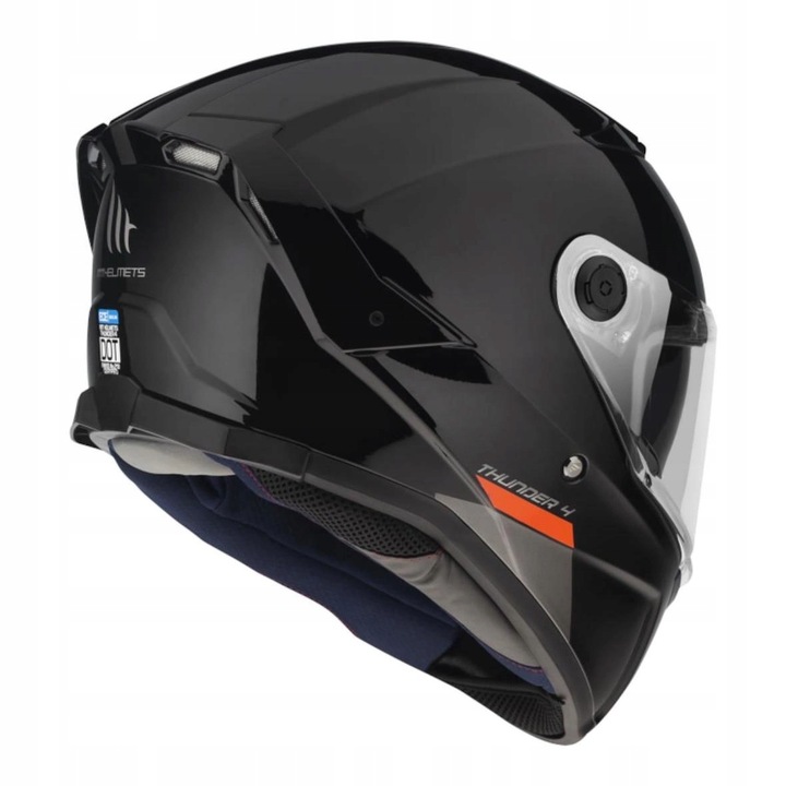 Kask motocyklowy MT THUNDER 4 SV SOLID GLOSS BLACK czarny GRATISY