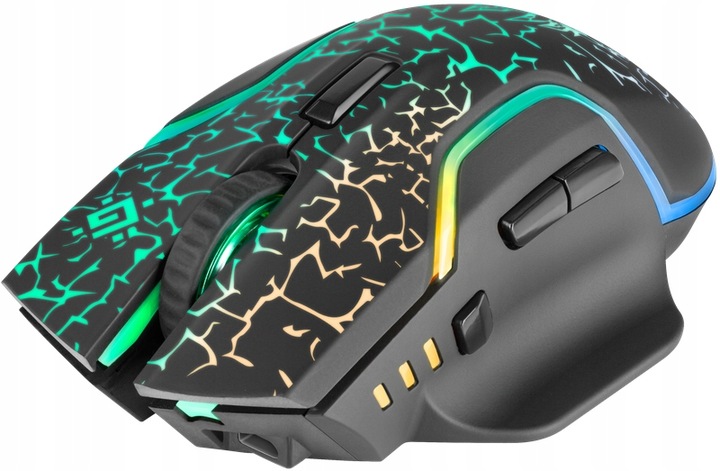 Mysz Myszka Gamingowa Bezprzewodowa Dla Graczy LED Programowalne Przyciski