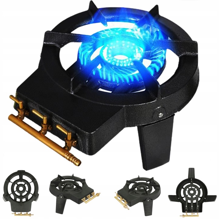 KUCHENKA GAZOWA DUŻY TABORET ŻELIWNY MOCNY PALNIK 10kW NA BUTLE LPG SOLIDNA