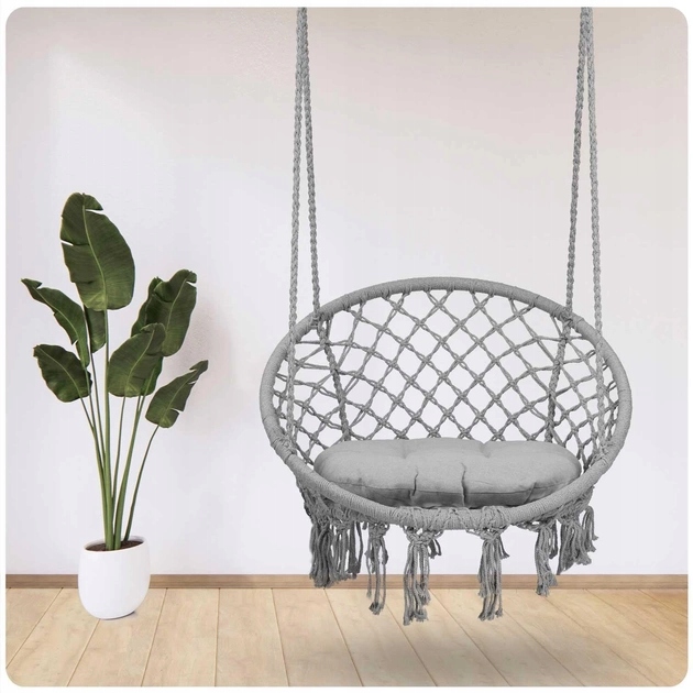 HUŚTAWKA BOCIANIE GNIAZDO Ogrodowa Szara xxl