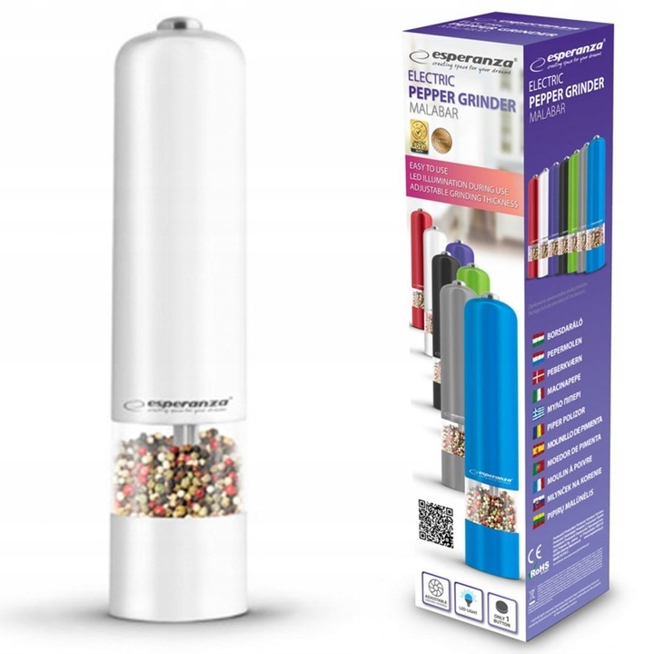 ELEKTRYCZNY MŁYNEK DO PIEPRZU I SOLI 2SZT+ BATERIE