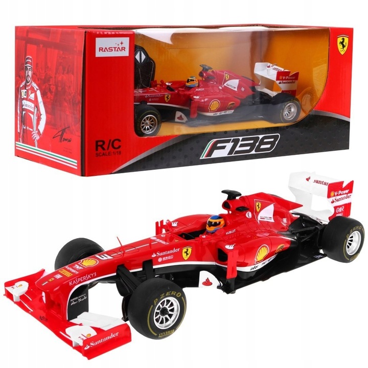 Autko zdalnie sterowane dla Dzieci Ferrari F138 RASTAR model 1:18 + Pilot