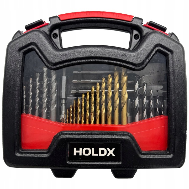 DUŻY ZESTAW WIERTEŁ I BITÓW 101 ELEMENTÓW HOLDX DLA MAJSTERKOWICZA
