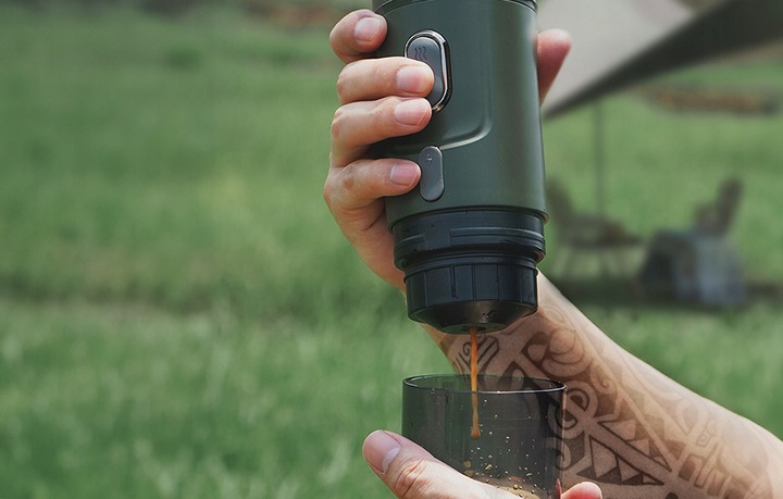 Przenośny Ekspres Do Kawy Hibrew H4b Gn Z Akumulatorem 3w1 15bar 60ml Etui