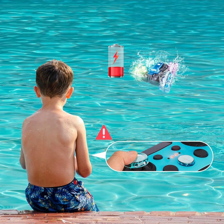 AMFIBIA AUTO SAMOCHÓD RC 4X4 TWISTER STEROWANE GESTAMI Z ŚWIATŁEM