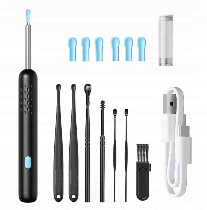 ZESTAW DO USUWANIA WOSKOWINY Z KAMERĄ 8 MEGAPIXELI HD 6 LED ENDOSKOP