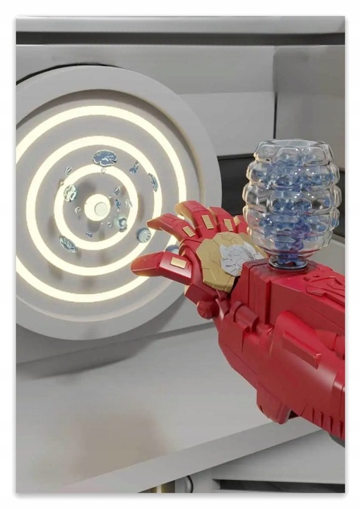 PISTOLET AUTOMATYCZNY NA KULKI ŻELOWE WODNE KARABIN DUŻY GUN IRON MAN