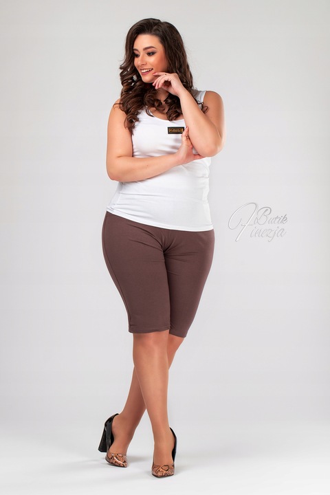 Spodenki dresowe 6XL brązowe kawowe plus size