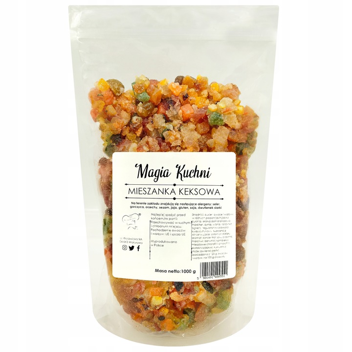 MIESZANKA KEKSOWA 1kg owoce kandyzowane WYPIEKI