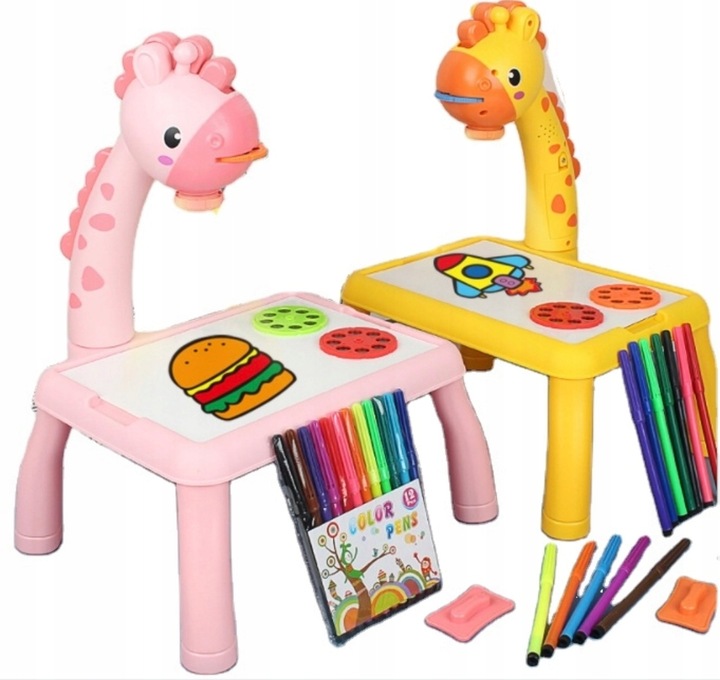 PROJEKTOR TABLICA RZUTNIK DO RYSOWANIA MAZAKI KREATYWNA ZABAWA ŻYRAFA