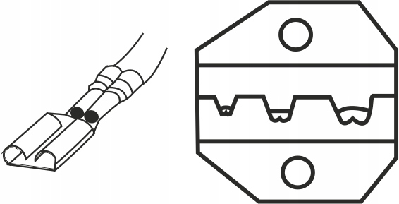 ZACISKARKA PRASKA KONEKTORÓW NIEIZOLOWANYCH KABLI