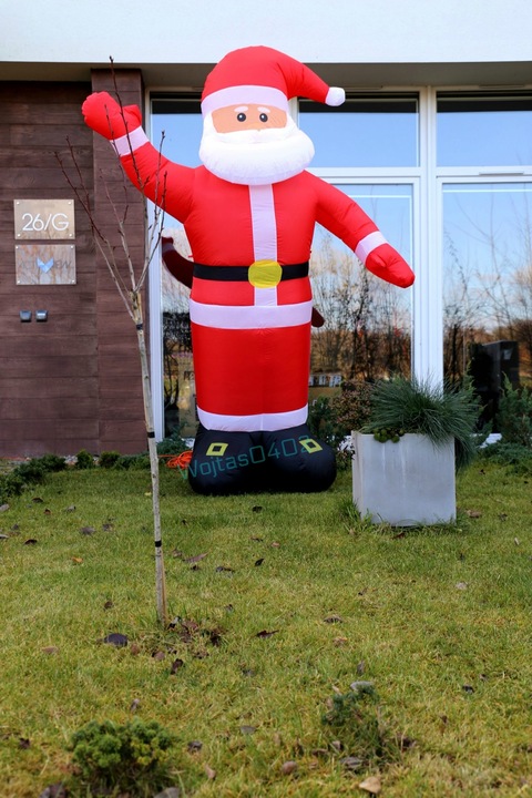 DMUCHANY MIKOŁAJ 1,2M GWIAZDOR LAMPKI choinkowe LED sople choinka ozdoby