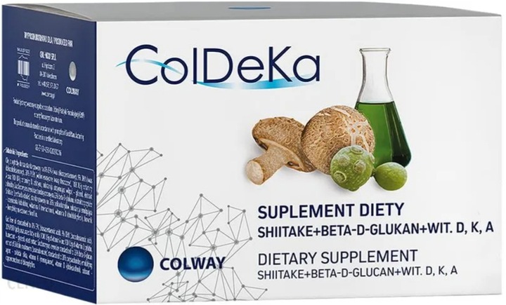 ____ColDeKa____Colway Witaminy D3 K2 A SHIITAKE + BETA D GLUKAN 60 kapsułek