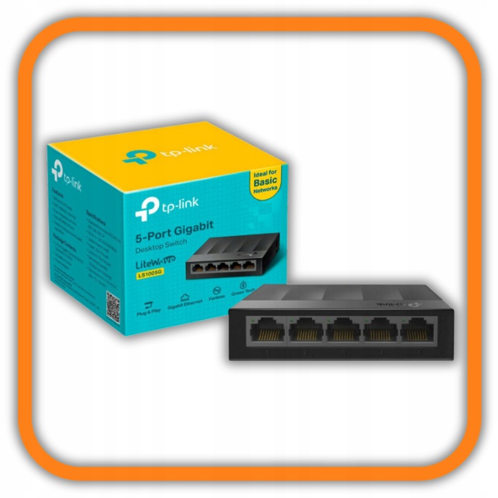 ENERGOOSZCZĘDNY SWITCH Tp-Link LS1005G 5x1GBit 1GB SWITCH SIECIOWY KOMPAKT