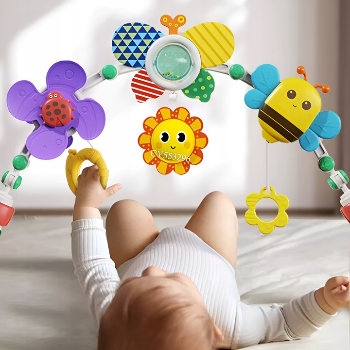 PAŁĄK ŁUK ZAWIESZKA SENSORYCZNA GRZECHOTKA ŁÓŻECZKA WÓZKA FOTELIKA GRYZAKI