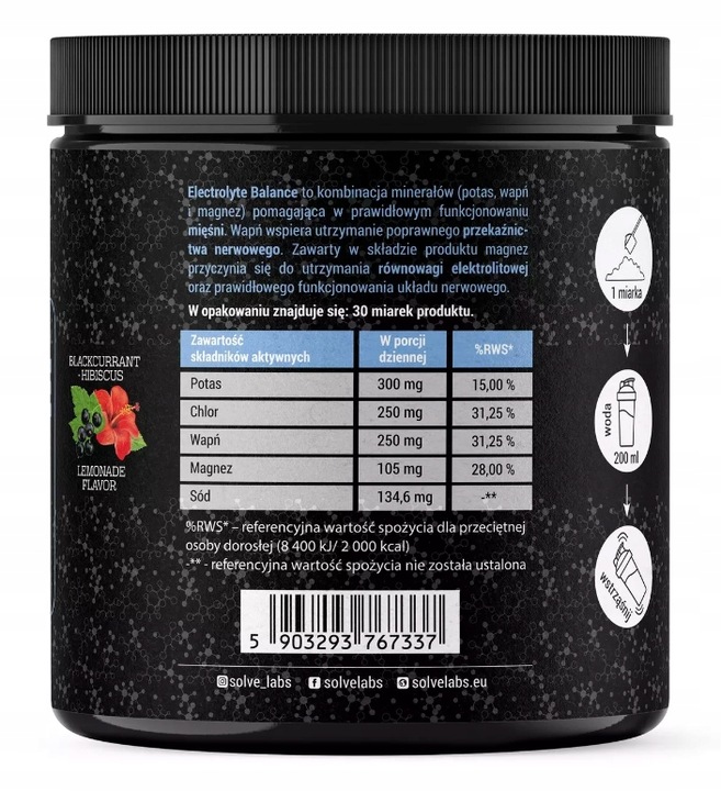 Elektrolity w proszku Solve Labs Electrolyte Balance 290 g