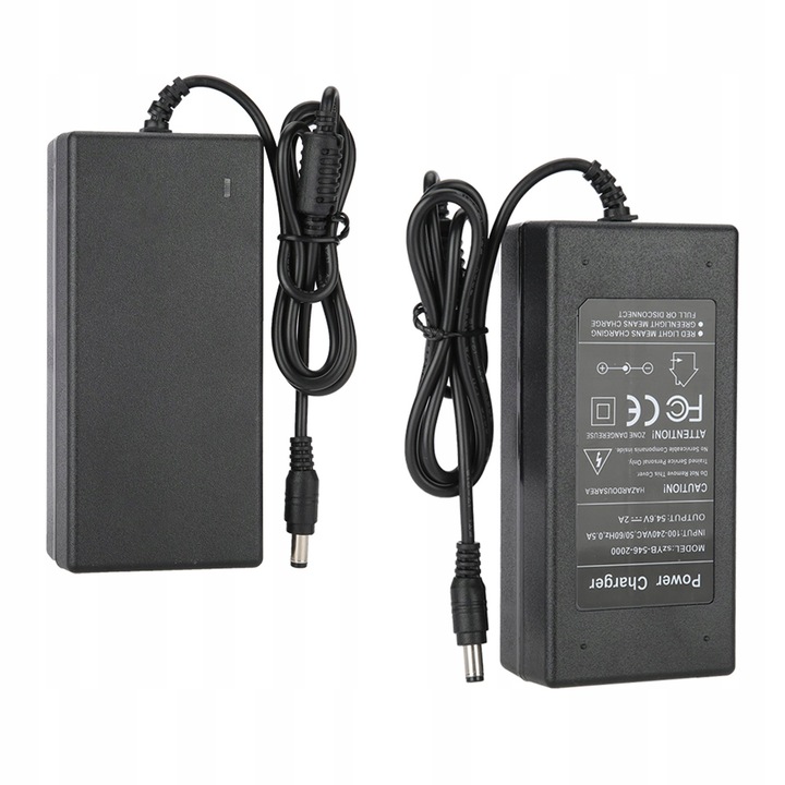 ZASILACZ DC 54,6 V 2 A WTYCZKA 5,5 MM ŁADOWARKA