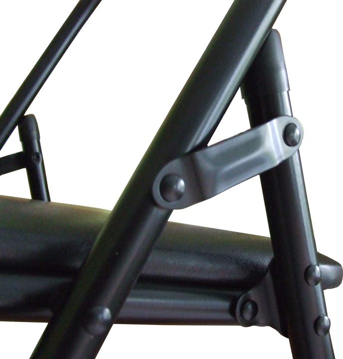 Krzesło składane czarne F do ogrodu, domu, biura