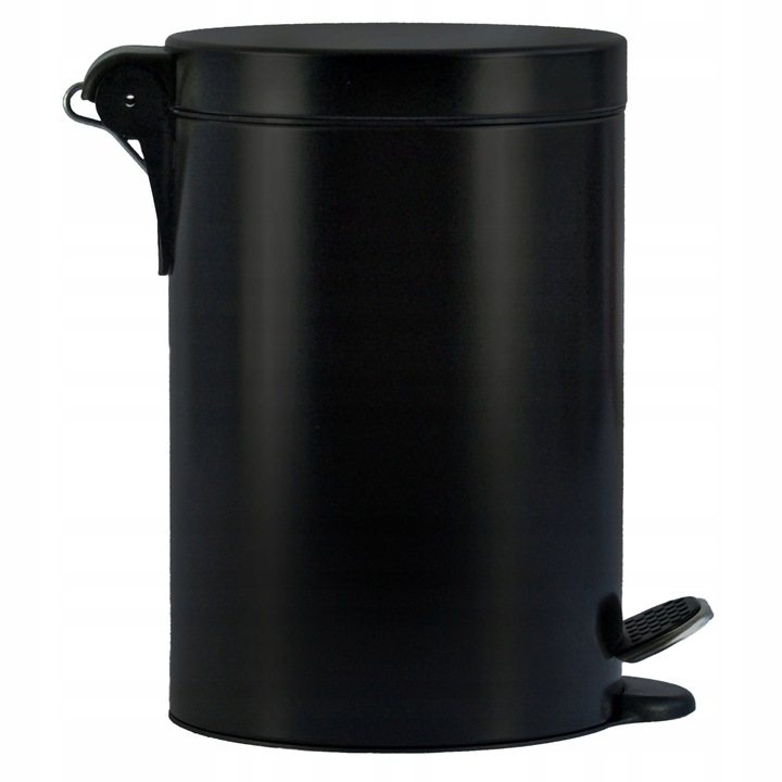 Kosz na śmieci łazienkowy pojemnik czarny elegancki wytrzymały uniwersalny