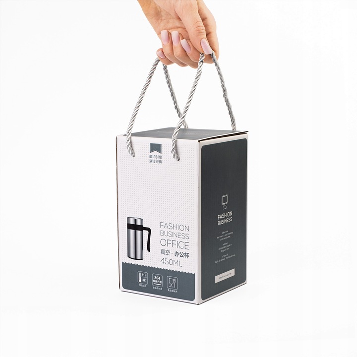 KUBEK TERMICZNY SZCZELNY TERMOS NA KAWĘ HERBATĘ GORĄCE NAPOJE DUŻY 450ML