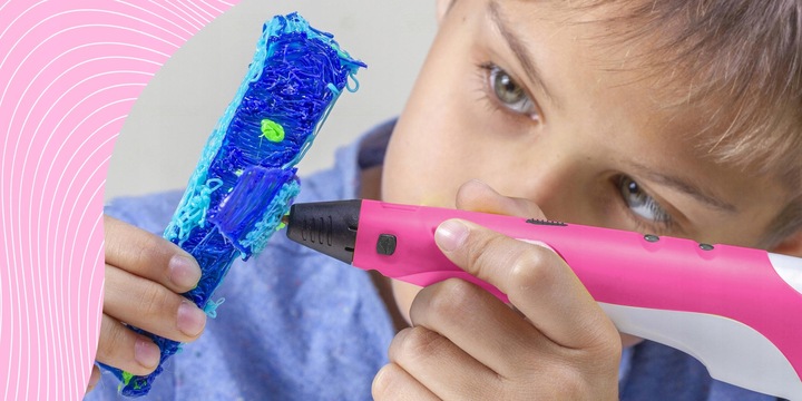 ZESTAW DŁUGOPIS 3D DLA DZIECI DRUKARKA + 110 METRÓW WKŁADU FILAMENTU GRATIS