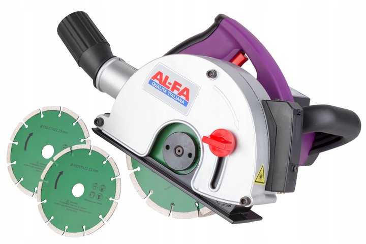 BRUZDOWNICA ELEKTRYCZNA DO BETONU FREZARKA ZESTAW NARZEDZIA TARCZE 3100 W