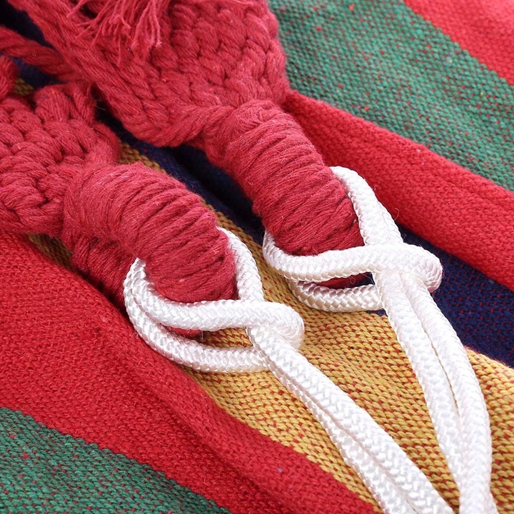 HAMAK OGRODOWY TURYSTYCZNY JEDNOOSOBOWY Z DRĄŻKIEM MOCNY 1 OSOBOWY 260x80CM