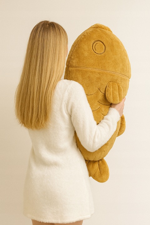 HIT! KOTEK W RYBIE – MASKOTKA 2w1 KAWAII MIĘKKIi PLUSZAK 50CM !!!