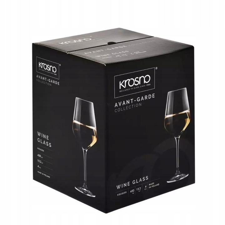 Kieliszki do Wina Białego Krosno Avant-Garde 4 x 450 ml Duże Komplet