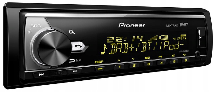 Pioneer MVH-X580DAB Radio samochodowe Bluetooth VarioColor MP3 + antena DAB