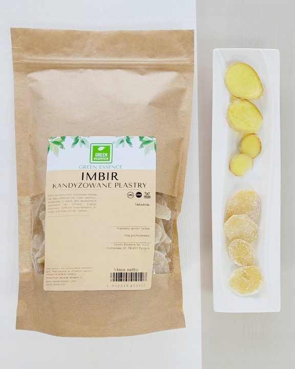 Imbir kandyzowany płatek 1kg płatki w cukrze ginger do herbaty