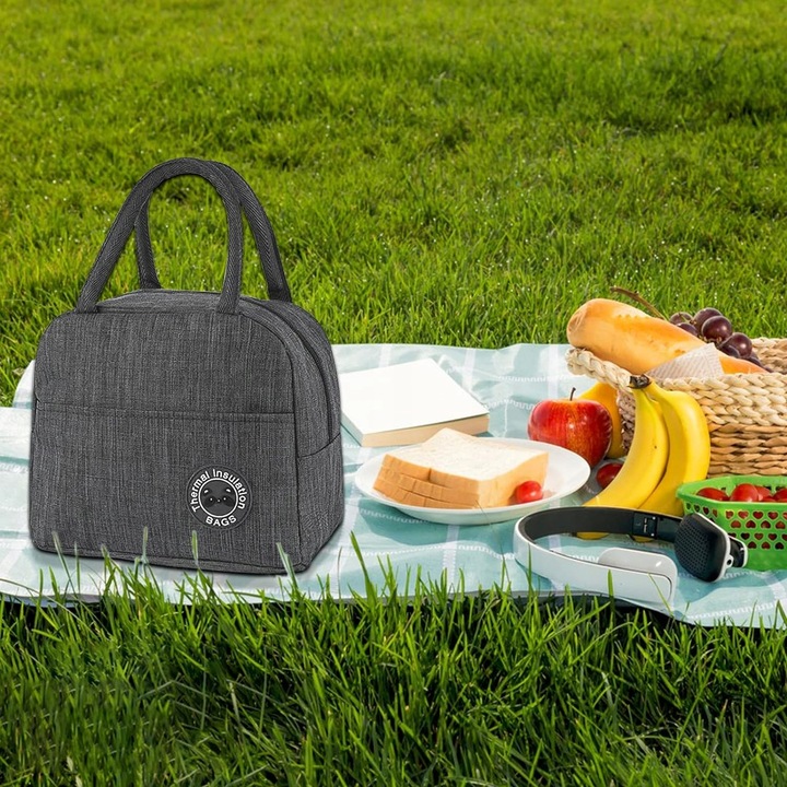 TORBA LUNCHBOX PIKNIKOWA NA ŚNIADANIE TERMICZNA IZOLACYJNA ŚNIADANIOWA