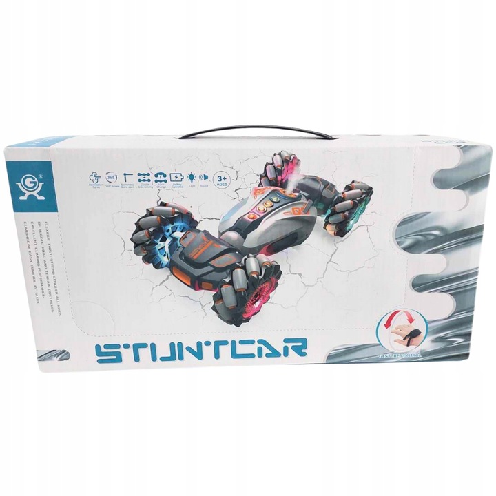 SAMOCHÓD ZDALNIE STEROWANY RĘKĄ PILOT RC DRIFT 4X4 360° LED DŹWIĘK SPRAY