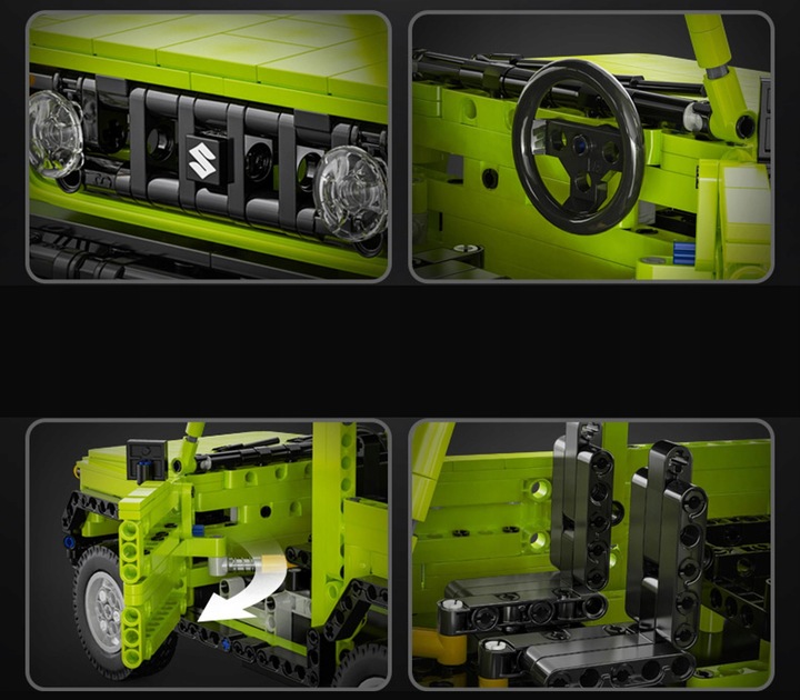 KLOCKI CADA SUZUKI JIMNY RC AUTO ZDALNIE STEROWANE 579EL DUAL MODE + LED