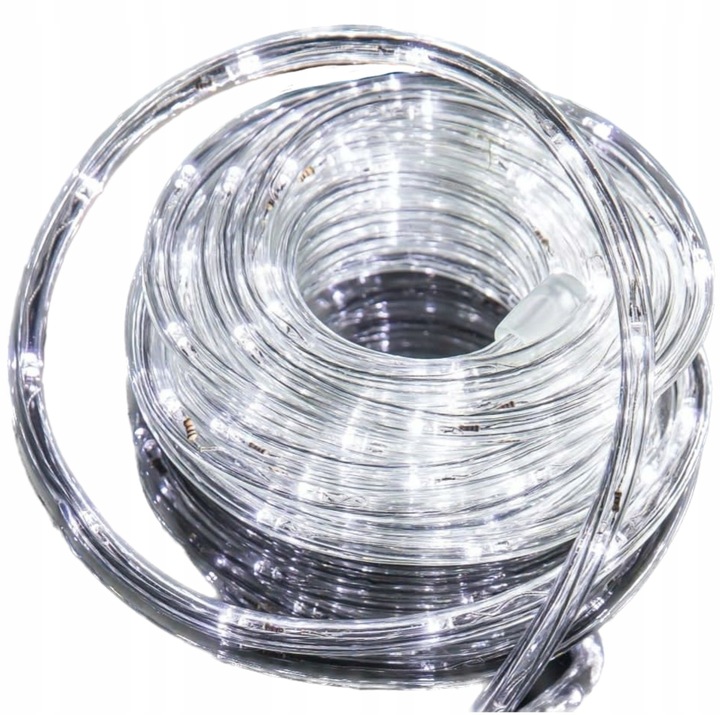 WĄŻ ŚWIETLNY 480 LED LAMPKI CHOINKOWE GIRLANDA 20 M BIAŁY ZIMNY zew / wew