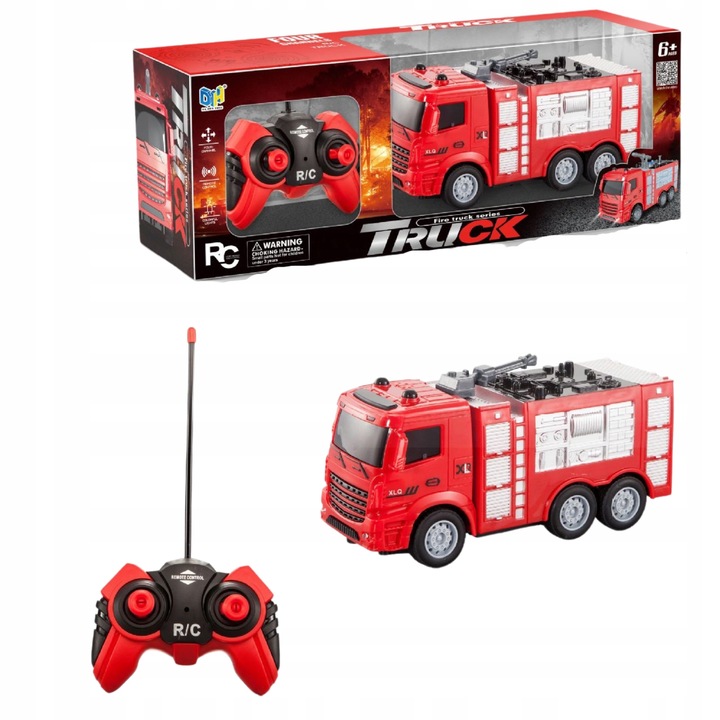STRAŻ POŻARNA WÓZ POJAZD STRAŻACKI ZDALNIE STEROWANY MAŁY STRAŻAK DŹWIĘK
