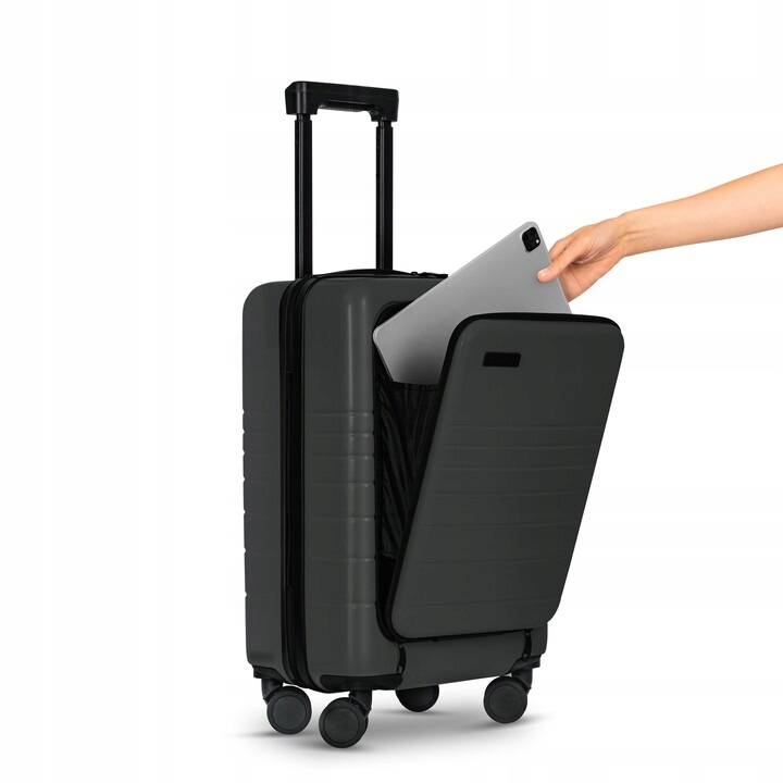 Walizka - Materiał ABS | kółka 360° | zamek TSA | uchwyt na telefon i napój