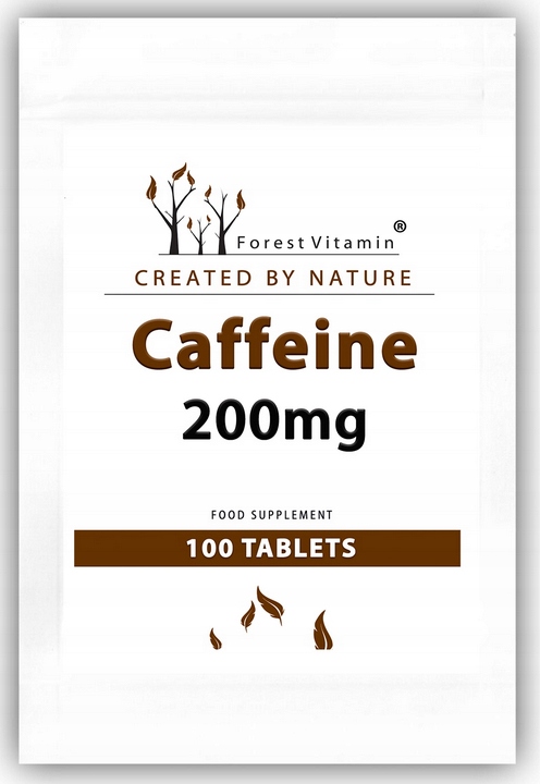 POBUDZENIE 200 mg CAFFEINE KOFEINA SPALACZ TERMOGENIK MIGRENA KONCENTRACJA