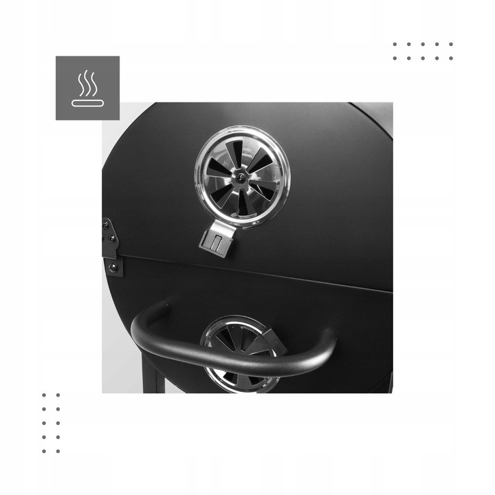 GRILL Z POKRYWĄ OGRODOWY WĘGLOWY DUŻY MARK ADLER ROAST 8.0 NA KÓŁKACH