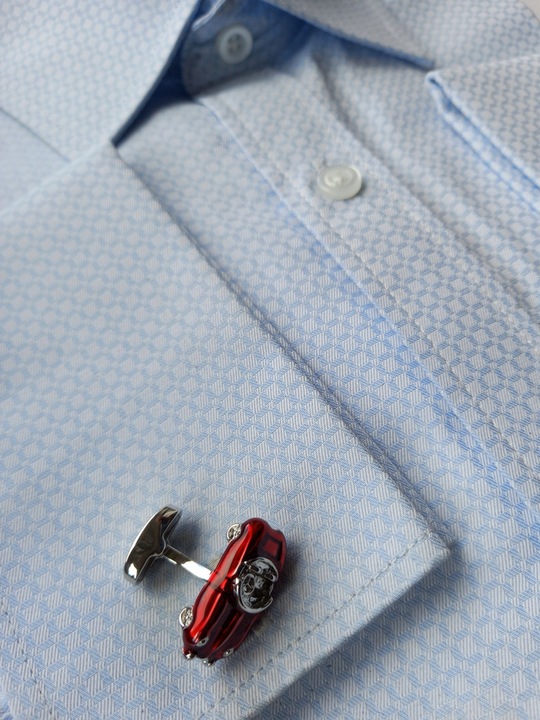 Srebrne spinki do mankietów Model Miniaturka Samochód Porsche 911 + Etui