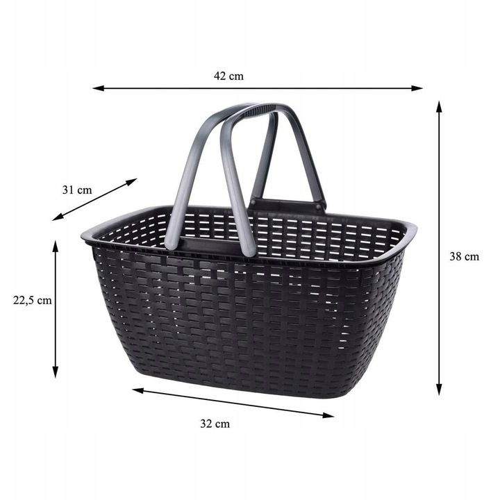 Koszyk Torba pojemnik KOSZ na Zakupy piknik grzyby