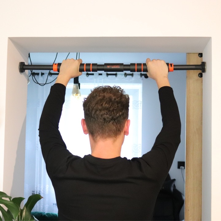 DRĄŻEK do podciągania ĆWICZEŃ rozporowy regulowany STALOWY mocny DO 150kg