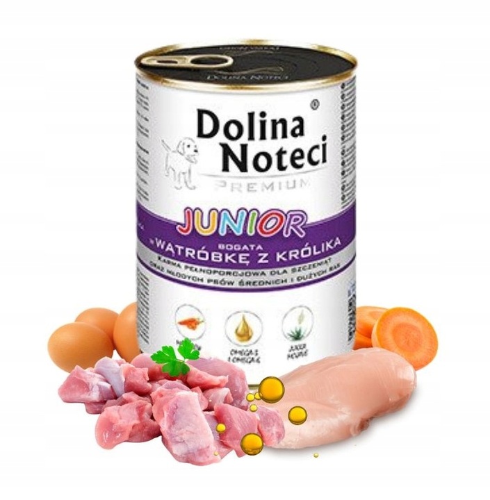 DOLINA NOTECI Premium Mokra karma JUNIOR MIX 4 smaków 12x400g